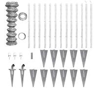 Genérico Valla metálica con estacas Postes Acero galvanizado 25x1,25 m,Bricolaje,Vallas de jardín,Paneles de vallas-141508