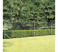 Genérico Valla Tela metálica y Postes Acero galvanizado Plata 15x1,5 m,Bricolaje,Vallas de jardín,Paneles de vallas-145752