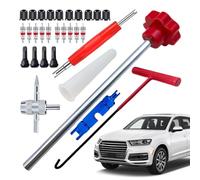 Genérico Valve Stem Tool Kit - Iron Rubber 30pcs | Tire Valve Remover Tool