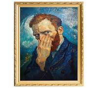 Genérico VanGogh Arte Divertido Para El Baño, Arte De VanGogh Tapándose La Nariz, Vintage Parodia Van-Gogh Póster De Taparse La Nariz Imágenes Baños, Humor Póster Van-Gogh Decoración Baños Impresión