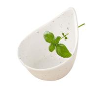 Genérico Vanilla Peeling Bowl, Kitchen Gadget Bowl, 5.12x3.54 Inches Cup with Multi-Hole Build, Ceramic Peeling Tool, Dish Garnishing with Floral Style, Cooking Supply for Restaurant and Home
