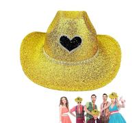 Genérico Vaquera Hat Glitter, Vaquera Hats Women | Western Hat Wide Brim Sparkly | Heaves de fiesta, accesorios de disfraces para Halloween Party
