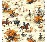 Genérico Vaquero del oeste Papel Pintado Autoadhesivo Retro Pastoral 44x600 cm Papel de Pared Removible Impermeable Estilo Vinilo PVC Pegatina es Estante del cajón de la cubierta del rodillo
