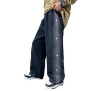 Genérico Vaqueros Chicos Forrado Polar Invierno Pantalones Casual Corte Recto Cómodo Denim Clásico Niño Joven, Le Noir, 9-10 años