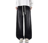 Genérico Vaqueros Clásicos de Denim con Cinco Bolsillos para Hombre, Pantalones Elásticos Cómodos, ideales para uso diario informal y atuendos versátiles, Le Noir, XL