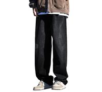 Genérico Vaqueros Hombre Denim Corte Recto Cómodo Pantalones Casual Moderno Tela Resistente para Días, Le Noir, L