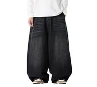 Genérico Vaqueros Hombre Pantalones Hombre Pantalones Vaqueros Hombre para el día a día Primavera Verano Holgados Pierna Ancha Stretch Cómodos para Uso Diario En Climas Cálidos Y Looks Frescos