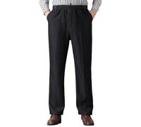 Genérico Vaqueros Rectos Hombre Corte Flexible Cómodo Elástico Suelto Pantalones Casual Moderno Resistente, Le Noir, XXXXXL