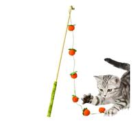 Genérico Vara De Juguete para Gatos | Interactiva con Diseño De Frutas Y Mango Antideslizante | Juguetes De Madera para Gatos - para Juego De En Interiores con Ave, y Ratón contra El Aburrimiento