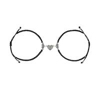 Genérico Varias Pulsera Pulsera Para Anillos His And Hers Adjustable 8 Love Heart Pulsera Jewelry en Mm Valentine Pulsera, A, Metal, No es una piedra preciosa