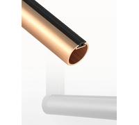 Genérico Varilla for Colgar Ropa con Soporte de Brida, Poste de Almacenamiento de aleación de Aluminio for guardarropa, Tira Protectora silenciosa integrada(Gold,104cm/40.9in)