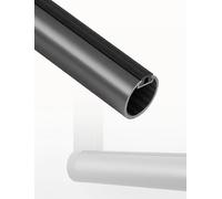 Genérico Varilla for Colgar Ropa con Soporte de Brida, Poste de Almacenamiento de aleación de Aluminio for guardarropa, Tira Protectora silenciosa integrada(Grey,104cm/40.9in)