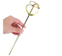 Genérico Varilla Mezcladora de Acero al Carbono para Cemento y Pintura Accesorio Largo para Taladro Paleta Doble S Herramienta Compacta para Obras y Jardines