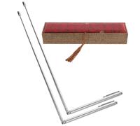 Genérico Varillas de Radiestesia de Acero Inoxidable Kit de 2 Piezas Desmontables para Detección de Agua en Exteriores Feng Shui Fácil Transporte