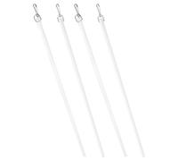 Genérico Varillas para Persianas Verticales 17 Pulgadas, 4 Piezas (2 Blancas y 2 Transparentes), Varilla para Ciego, Abridor de Cortinas, Accesorio para Tirador de Cortinas Práctico
