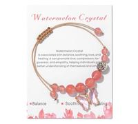 Genérico Varios 4 Preciosas Pulsera Joyería Azul Pulsera Tejida a Mano Colgante Pulsera Mensajes Perla Joyería, talla única, Cristal artificial, No es una piedra preciosa