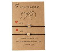 Genérico Varios Perlas Joyería Amistad Pareja Dibujar Tarjeta Gancho Pulsera Ajustable Mano Cuerda Pulsera Hombres Ancho Hombres Joyería, talla única, Acrílico, No es una piedra preciosa