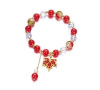 Genérico Varios Rosa Amantes Abuelita Mensajes Anillos Mujer Arce Jade Dainty Beads Pulseras Gold Jewelry For Women Her Him Father Madre Perlas Valentine Pulsera Joyería, talla única, Resina, No es