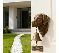 Genérico Various Dog Welcome Doorbell,3D German Shepherd Welcome Bel,Funny Animal Welcome Doorbell,Vintage Resin Wall Mounted Entry Bell for Porch, Front Door & Garden (Labrador Retriever)