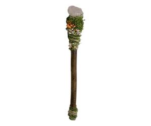 Genérico Varitas De Wiccan De - De De Madera De Piedra Cruda De 6.3 Pulgadas, Ópalo De Fluorita, De Cuarzo Rosa, Encantadora Herramienta De Meditación Espiritual para Paga