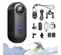 Genérico Varnock Action Camera, 2025 New Varnock Action Snap Camera, Handsfree Mini, Wearable Magnetic Waterproof, for Working, Cycling, Travel, Diving (Black,4K,No Card)