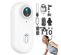 Genérico Varnock Action Camera, 2025 New Varnock HD Action Camera, Waterproof Mini Body Cameras, with Memory Card for Working, Cycling, Travel, Diving (White,4K Standard)