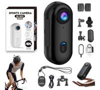 Genérico Varnock Action Camera, Treklon POV Camera,HD 1080p/4k Mini Wearable Body Adventure Action Cameras with Audio, Video, Mount Anywhere, for Vlogging, Cycling, Diving (Black,1080p)