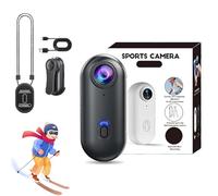 Genérico Varnock HD Action Camera, The Snap CAM, 1080p/4k Hands-Free Magnetic Camera, Mount Anywhere, for Cycling, Skiing, Diving, Pet Walking, Fishing (Black-Standard-4K,No Card)