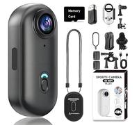 Genérico Varnock HD Action Camera, The Snap CAM, HD 1080P/4K Thumb Action Camera, POV Pro 4K CAM with Audio and Video Recording for Cycling, Ski, Diving and Outdoors Activities (Black-1080P,128G)