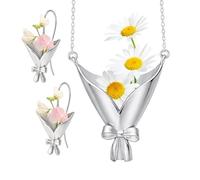 Genérico Vase Necklace - Fashion Neck Jewelry | DIY Flower Vase Earrings For Women Girls Ladies Mothers Girlfriends Wives Holiday Birthday Daily Wear Wedding Thanksgiving Day Shopping Travel