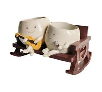 Genérico Vasi In Resina per Piante,Fori Di 19,2x10,6 Cm Traspiranti - Finitura per Piante Da In Resina,per Orchidea Bonsai Cactus Monstera Aloe Giardino Balcone Soglia Della Finestra E Tavolo