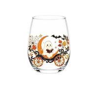 Genérico Vaso de de calabaza Copa Vino Sin Tallo Estética Fantasma Calabaza