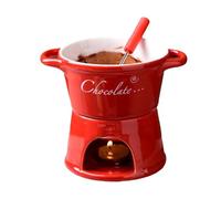 Genérico Vaso De Fondue Tenedor, Vela, Caquelon | Pequeño contenedor de fondue de mantequilla hecho a mano artesanal caramelo aperitivo postre para cita amorosa boda