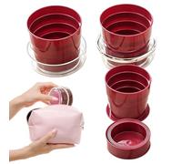 Genérico Vaso De Viaje Plegable,Tazas De Exterior 4 En 1 | Vasos De Agua Viaje | Para Mujeres Hombres Viajeros Campistas Excursionistas Pescadores Senderismo Mochileros Pesca Ruta Hotel Playa