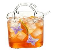 Genérico Vaso De Vidrio Tipo Bolso Con Pajita | Jarrón Bolso Transparente Con Pajita | Jarrón De Vidrio De Beber | Para Café, Zumos, Té, Vino, Cóctel, Licor, Alcohol, Flores, Bebidas Y Decoración En