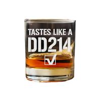 Genérico Vaso de whisky Sabe a DD214, Jarra de whisky para veteranos, Regalo divertido para veteranos del Ejército, la Armada, la Fuerza Aérea y la Infantería de Marina (DD-214) (#A)