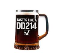 Genérico Vaso de whisky Sabe a DD214, Jarra de whisky para veteranos, Regalo divertido para veteranos del Ejército, la Armada, la Fuerza Aérea y la Infantería de Marina (DD-214) (#B)