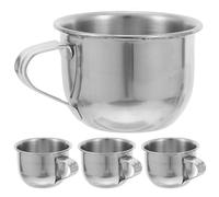 Genérico Vaso Mini de Acero Inoxidable 304 de 70ml para Picnic y Hogar, Reducido y Apto para Lavavajillas, Pack de 4 Unidades en Color Plata