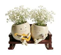 Genérico Vaso per Piante In Resina | 19,2x10,6 C Di Drenaggio Traspiranti | Finitura Piante Da Interno In Resina, Orchidea Bonsai Cactus Monstera Aloe Giardino Balcone Soglia Della Finestra E Tavolo