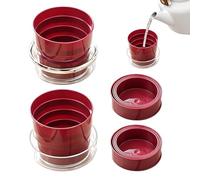 Genérico Vaso Plegable - Taza De Senderismo 4 En 1 - Taza Plegable Para Exterior,Para Mujeres Hombres Viajeros Campistas Excursionistas Pescadores Senderismo Mochileros Pesca Ruta Hotel Playa