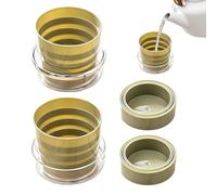 Genérico Vaso Plegable - Vaso Portátil 4 En 1,Taza Plegable Para Exterior | Para Mujeres Viajeras Turistas Campistas Senderistas Pescadores Senderismo Backpacking Pesca Road Trip Hotel Playa