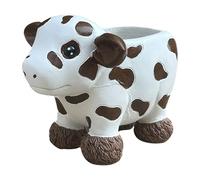 Genérico Vaso Resina Highland Cow - 4 Pollici Divertente Fioriera Plateau Yak, Vaso Fiori Decorativo, Contenitore Piante Grasse Creativo | Decorazione Casa Giardino Ufficio Originale Regalo