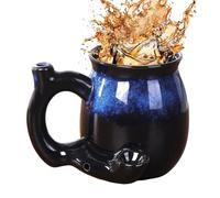 Generico Vasos de café de viaje con mango ergonómico, resistentes al calor, 13,5 x 10 cm, 380 ml, de cerámica para chocolate caliente, para leche caliente, frío, agua helada, zumos