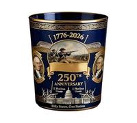 Generico Vasos de licor patrióticos de 8 x 8 x 9 cm, cristalería para el 250 aniversario 'América, para padres, maridos, baristas, aficionados, coleccionistas, casas, bares, restaurantes, hoteles