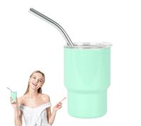 Genérico Vasos Pequeños Para Chupitos,Chupiteros Sublimables 90ml Con Pajita | Botellas De Acero Inoxidable Para Bebidas Frías Y Calientes Y Regalos De