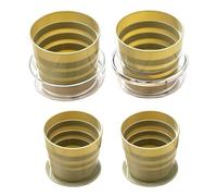 Genérico Vasos Plegables Para Viaje,Vaso Portátil 4 En 1,Taza De Camping Plegable | Para Mujeres Viajeras Turistas Campistas Senderistas Pescadores Senderismo Backpacking Pesca Road Trip Hotel Playa
