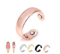 Genérico Vayro Ring, Original Magnetic Wellness Ring, Adjustable Size Rings for Men and Women, Lightweight and Water-Resistant Stainless Steel Rings (Rose)