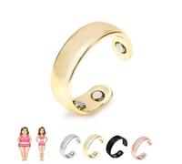 Genérico Vayro Ring, Original Magnetic Wellness Ring, Adjustable Size Rings for Men and Women, Lightweight and Water-Resistant Stainless Steel Rings (Gold)