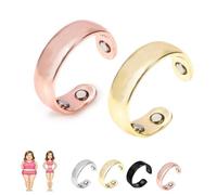 Genérico Vayro Ring, Original Magnetic Wellness Ring, Adjustable Size Rings for Men and Women, Lightweight and Water-Resistant Stainless Steel Rings (2pcs-a)
