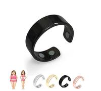 Genérico Vayro Ring, Original Magnetic Wellness Ring, Adjustable Size Rings for Men and Women, Lightweight and Water-Resistant Stainless Steel Rings (Black)